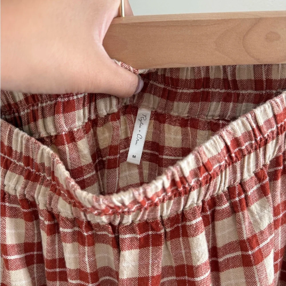 Rylee & Cru Heidi Midi Skirt in Red Plaid - Picture 3 of 5